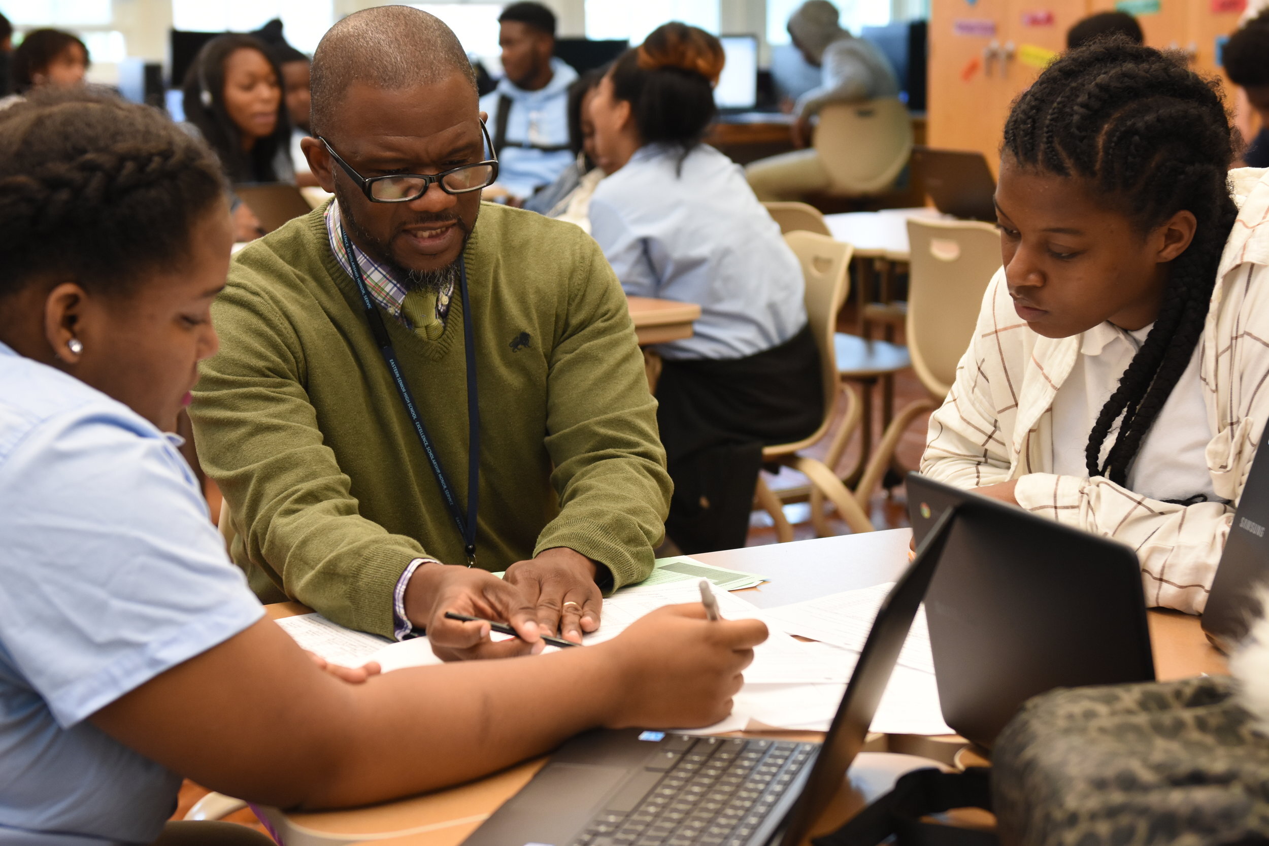 Students learning in classroom